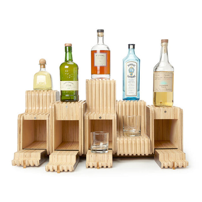 Wooden Home Bar Display