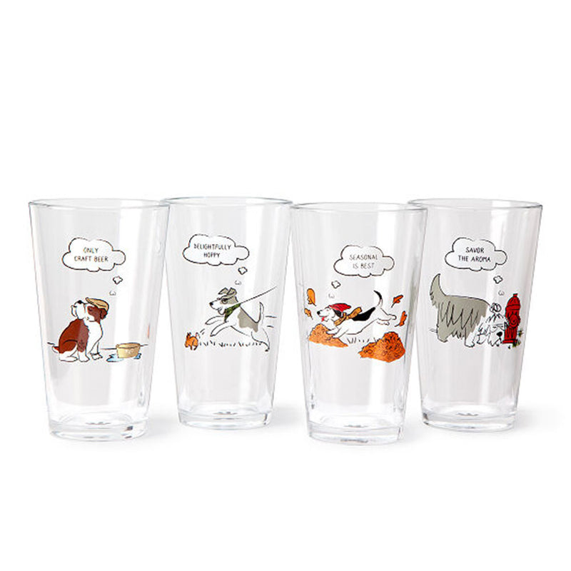 Craft Beer Dog Pint Glasses