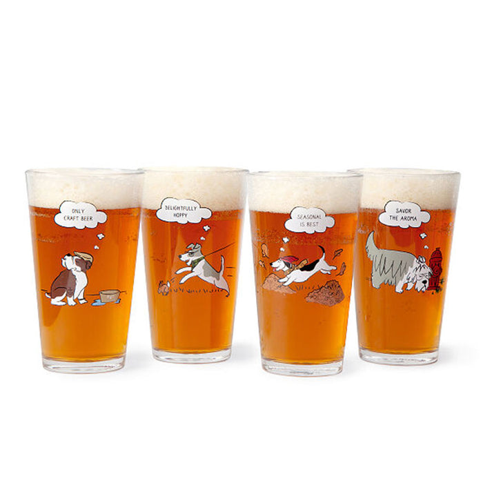 Craft Beer Dog Pint Glasses